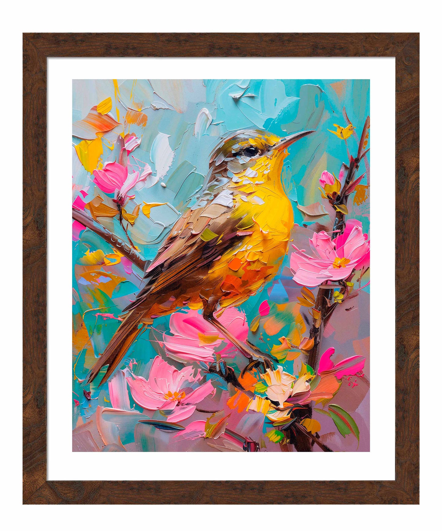 Spring Symphony - Warbler Among Blossoms - Art Prints