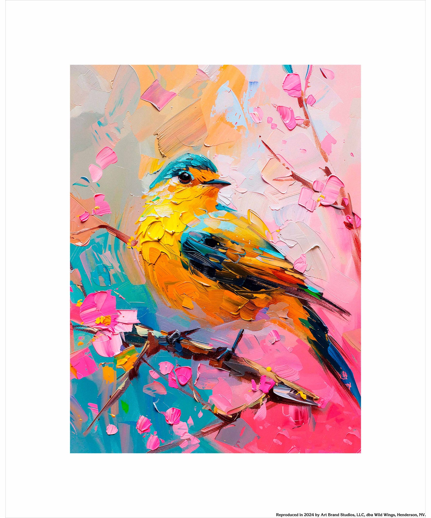 Radiant Serenade - Warbler in Bloom - Art Prints