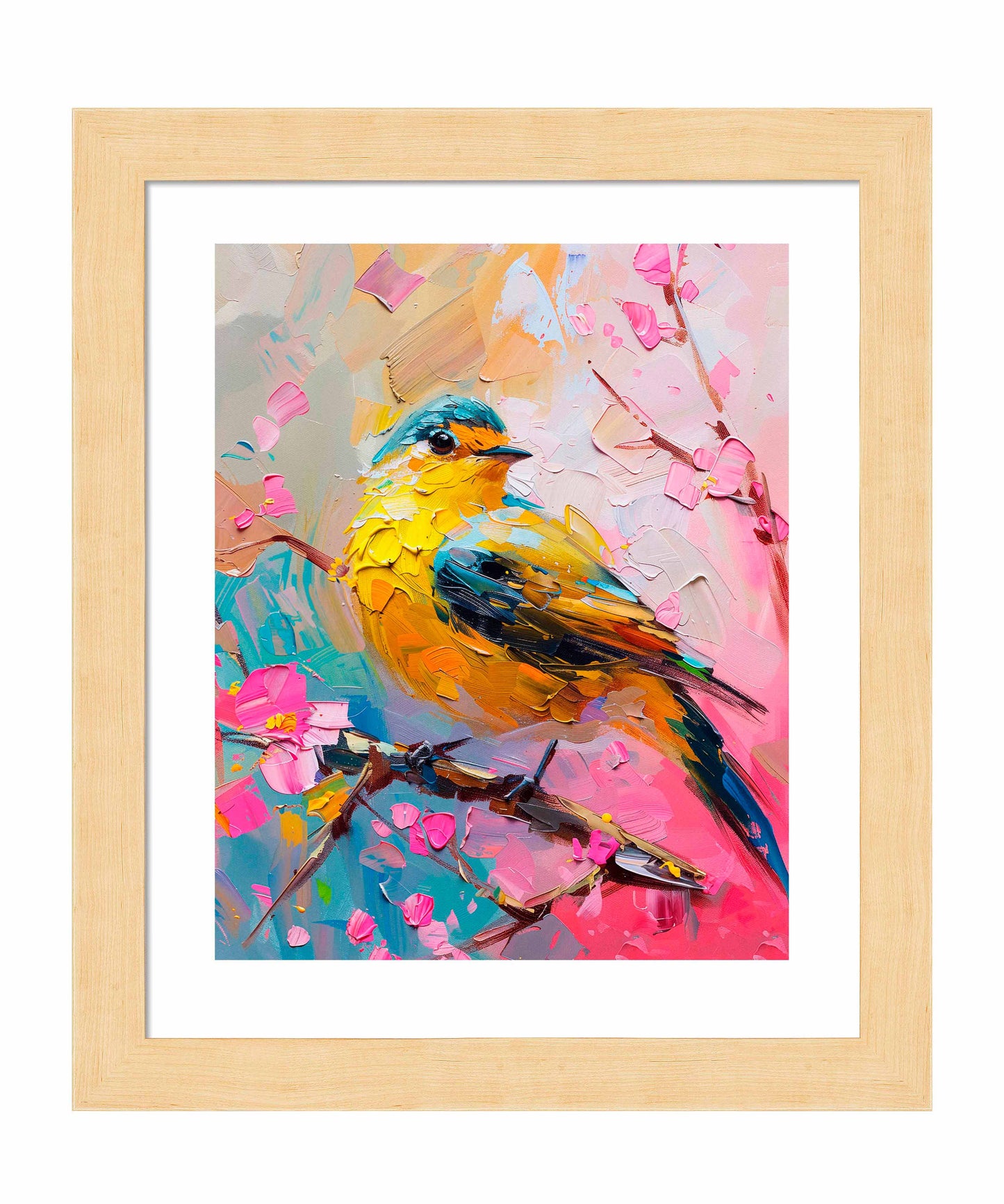 Radiant Serenade - Warbler in Bloom - Art Prints