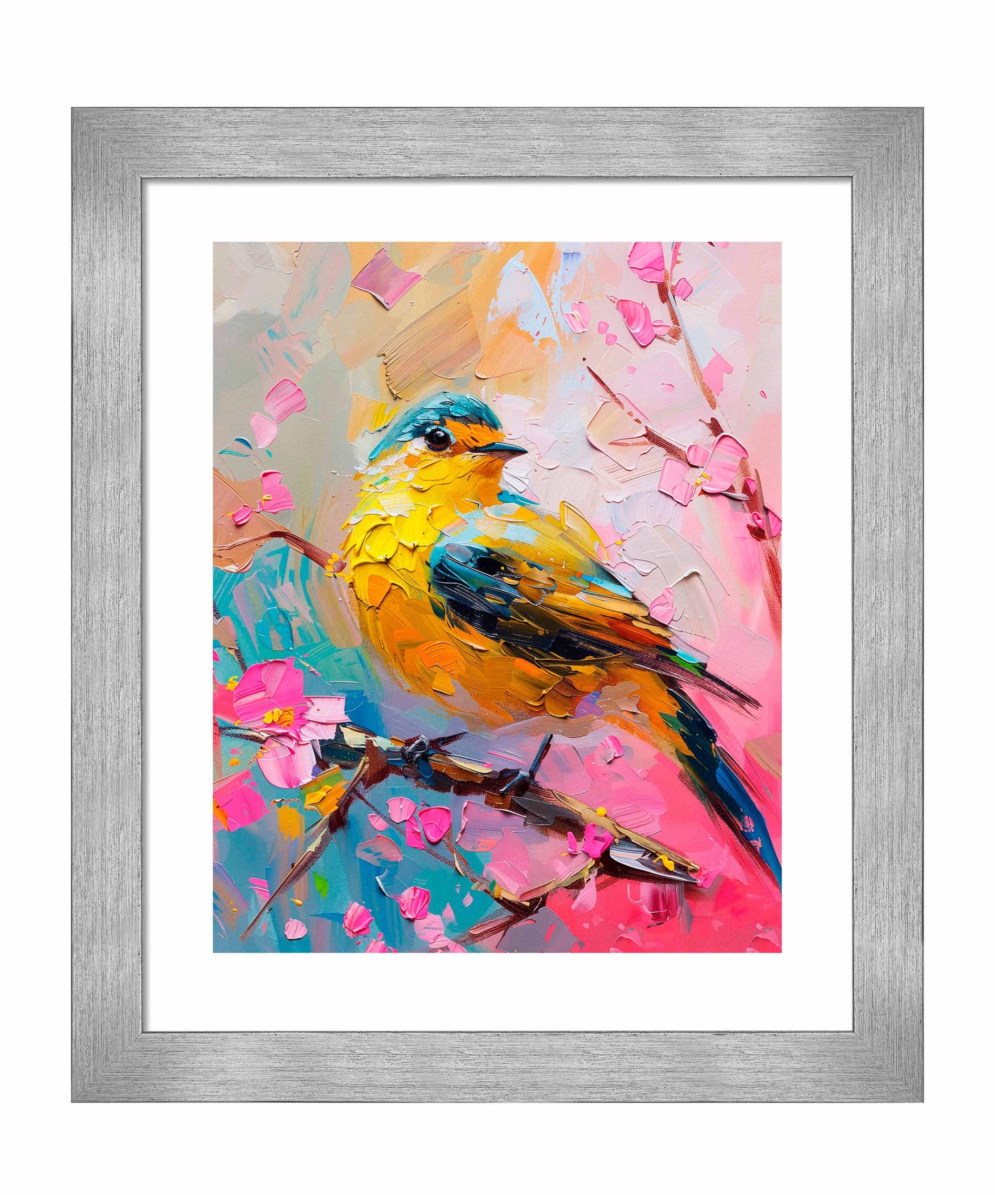 Radiant Serenade - Warbler in Bloom - Art Prints