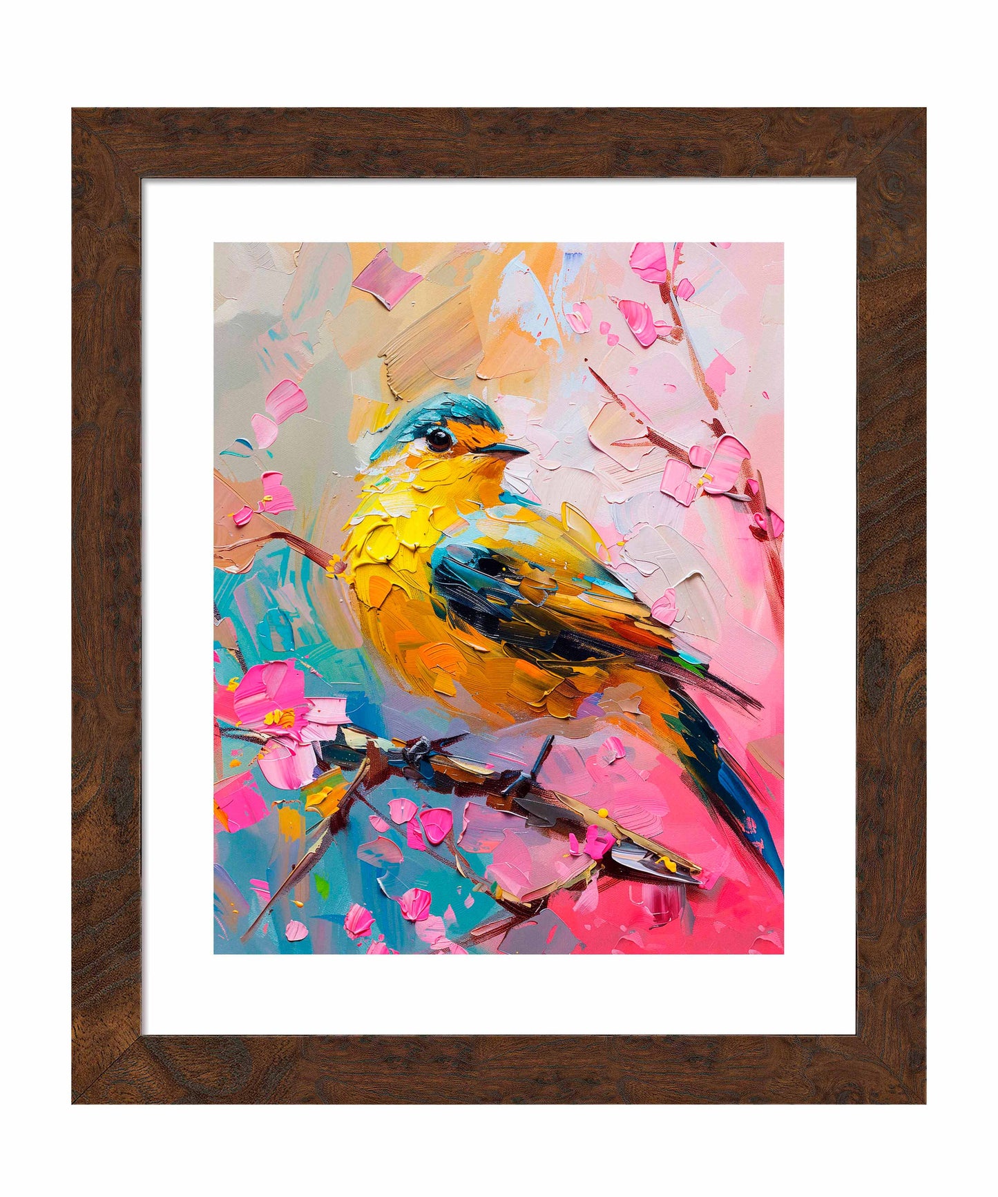 Radiant Serenade - Warbler in Bloom - Art Prints