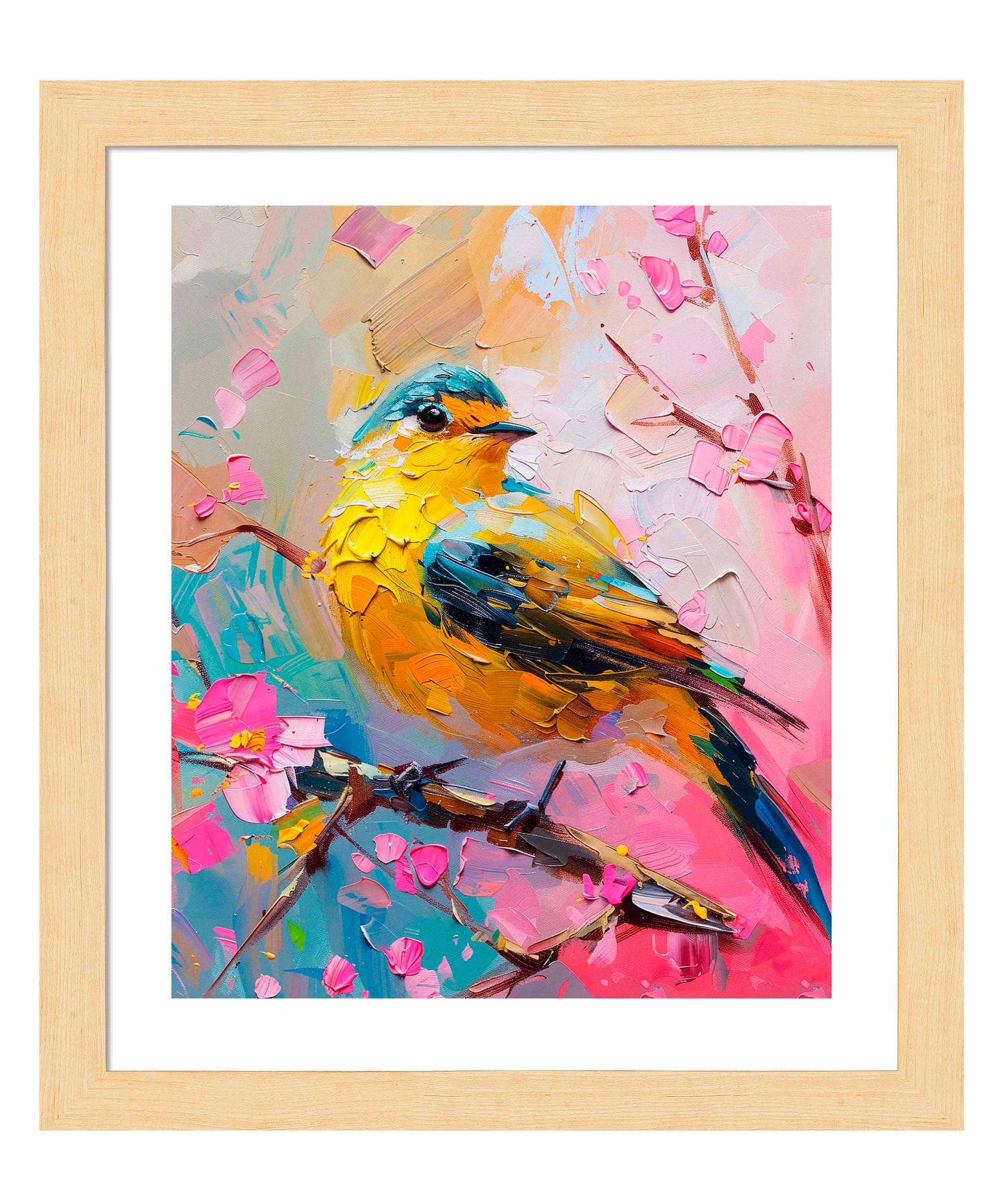 Radiant Serenade - Warbler in Bloom - Art Prints