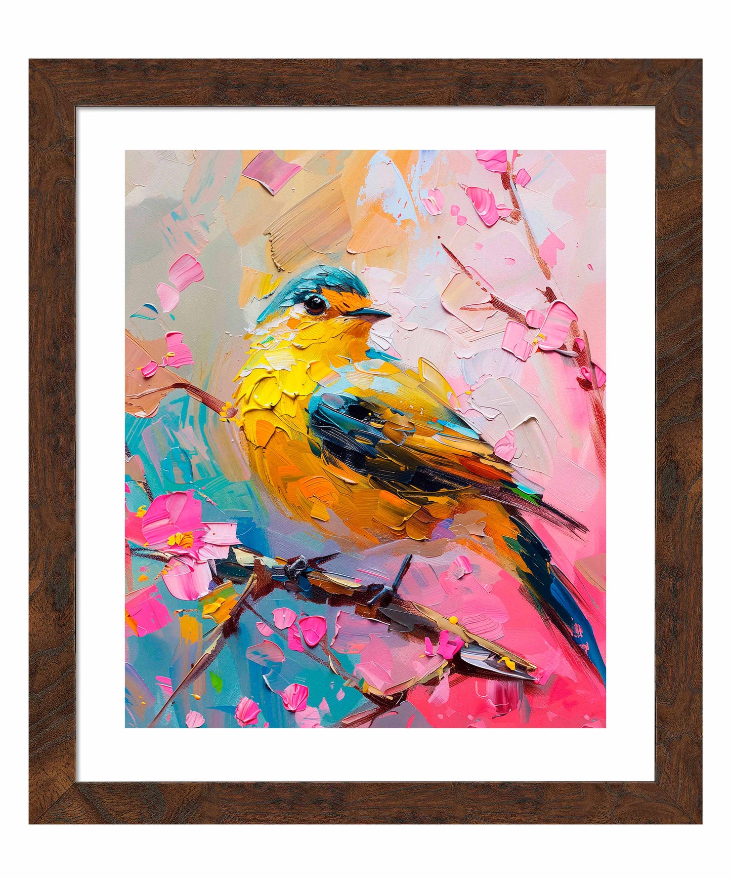 Radiant Serenade - Warbler in Bloom - Art Prints