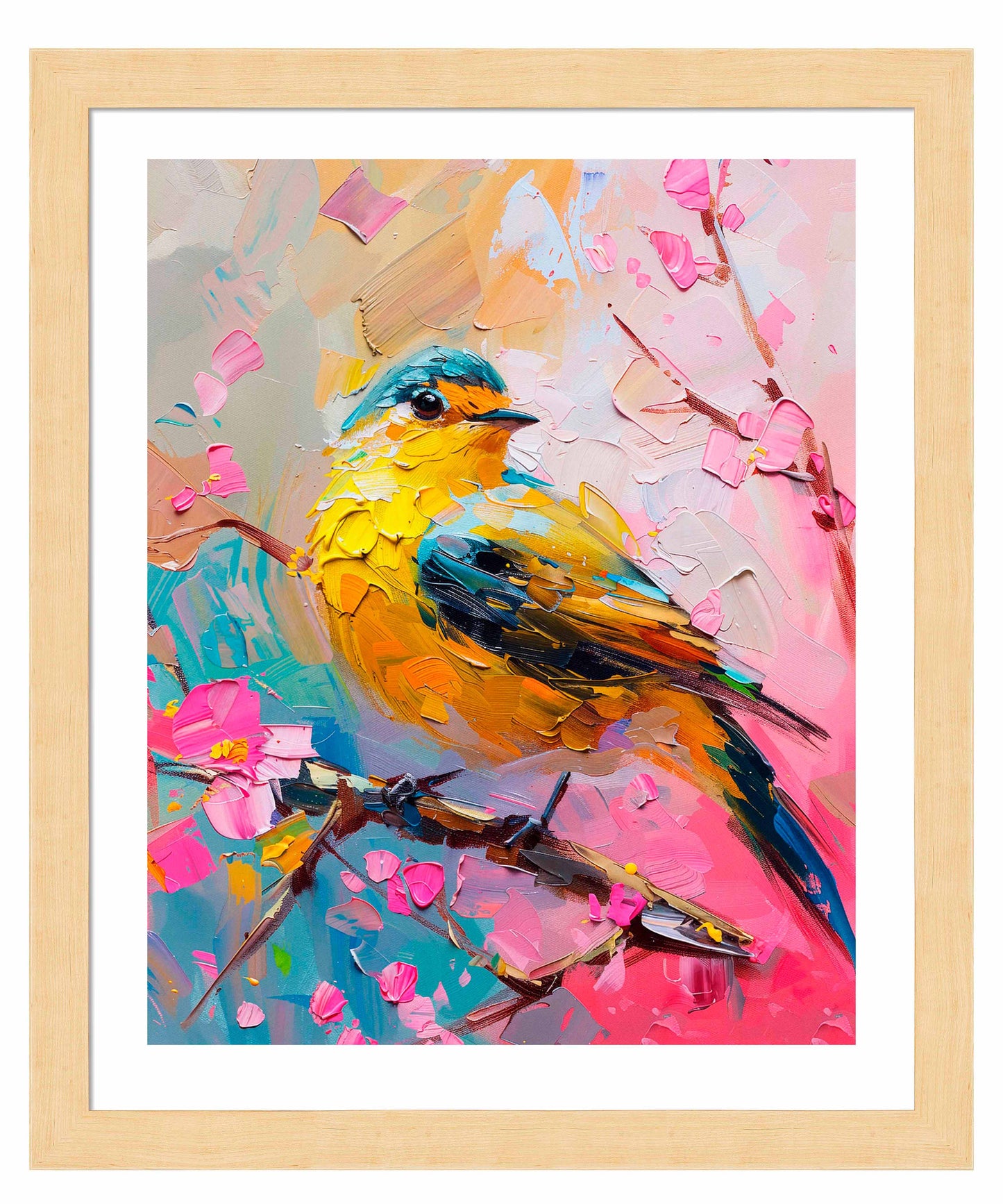 Radiant Serenade - Warbler in Bloom - Art Prints