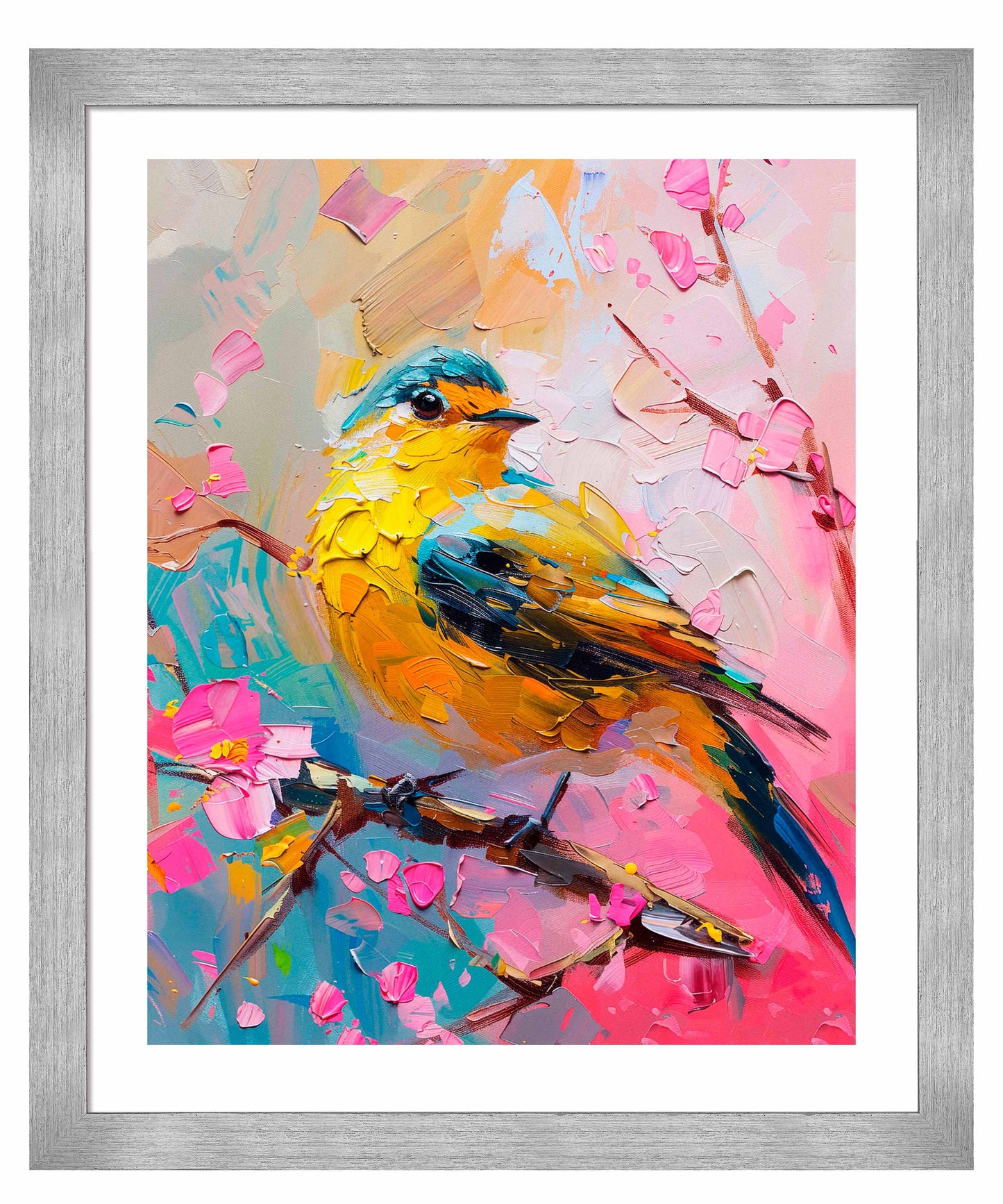 Radiant Serenade - Warbler in Bloom - Art Prints