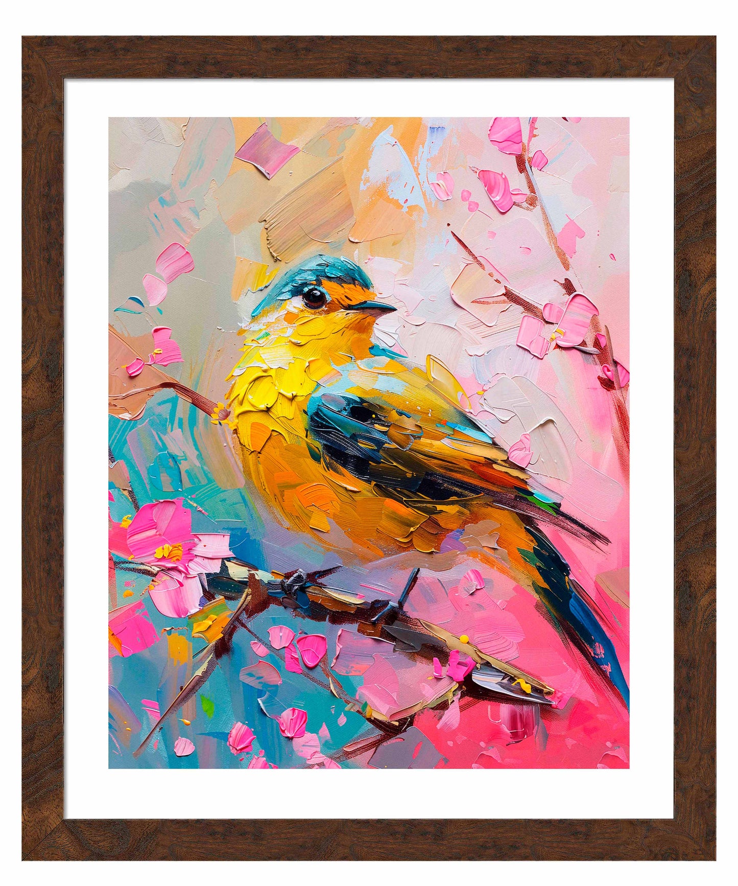 Radiant Serenade - Warbler in Bloom - Art Prints