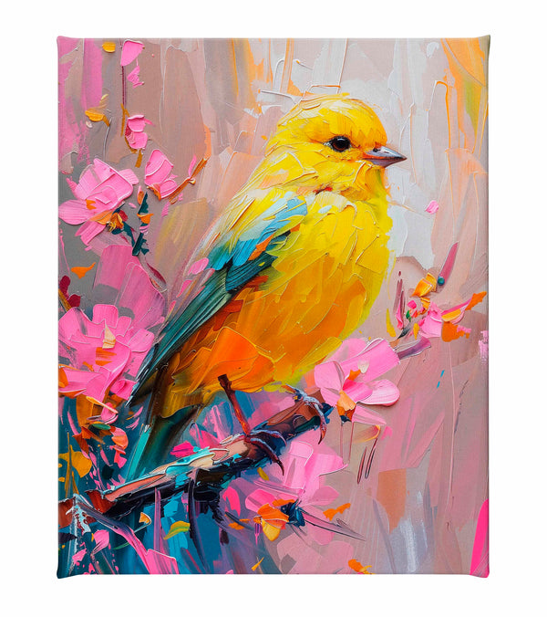Sunlit Song - Warbler - Gallery Wrapped Canvas
