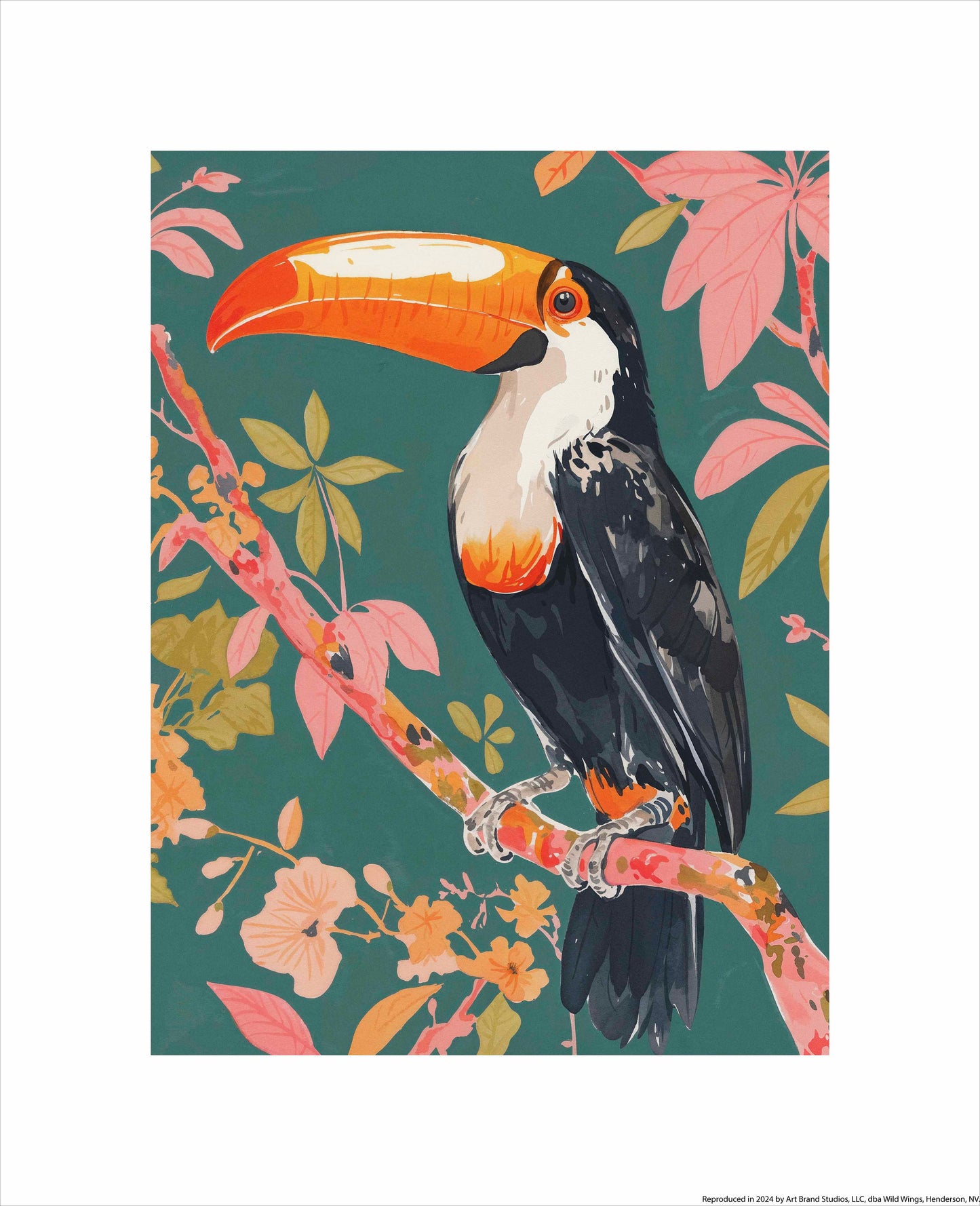 Tropical Splendor - Toucan in Blooming Canopy - Art Prints