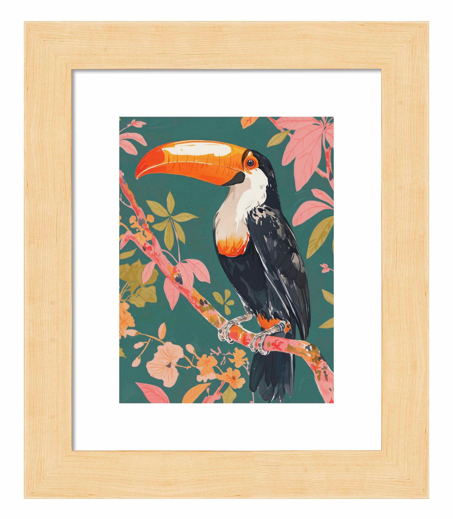 Tropical Splendor - Toucan in Blooming Canopy - Art Prints