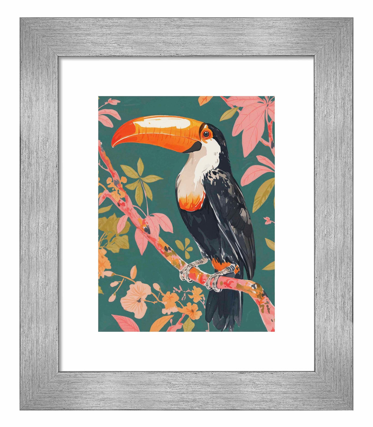 Tropical Splendor - Toucan in Blooming Canopy - Art Prints
