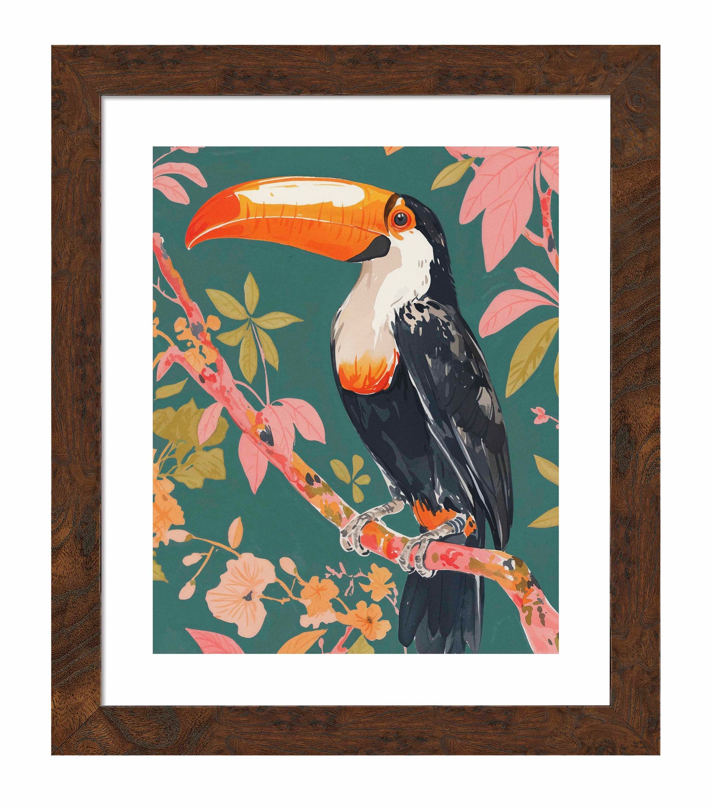 Tropical Splendor - Toucan in Blooming Canopy - Art Prints