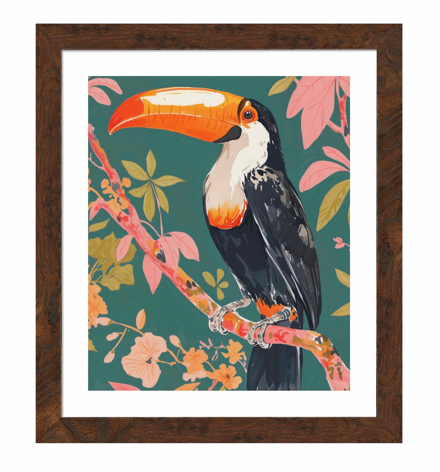 Tropical Splendor - Toucan in Blooming Canopy - Art Prints