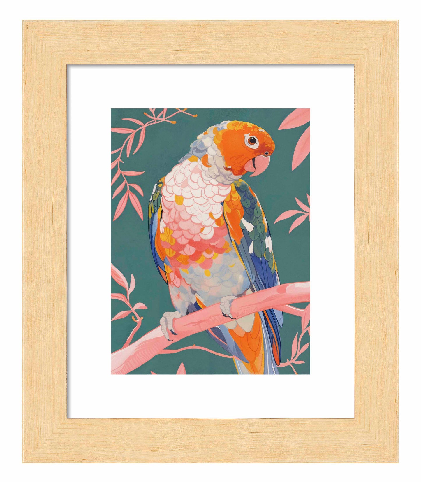 Prismatic Perch - Sun Conure in Dreamy Grove - Art Prints