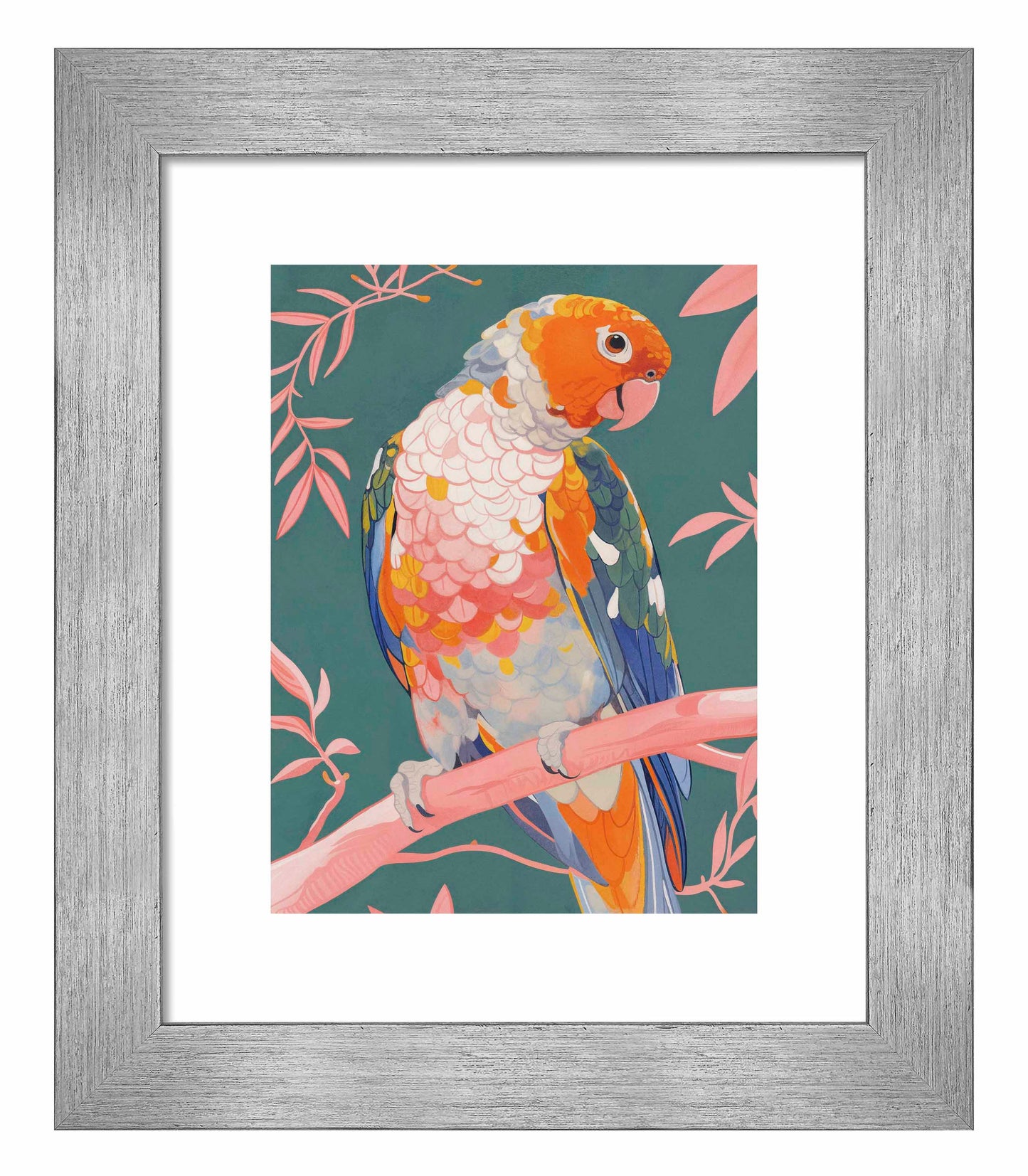 Prismatic Perch - Sun Conure in Dreamy Grove - Art Prints
