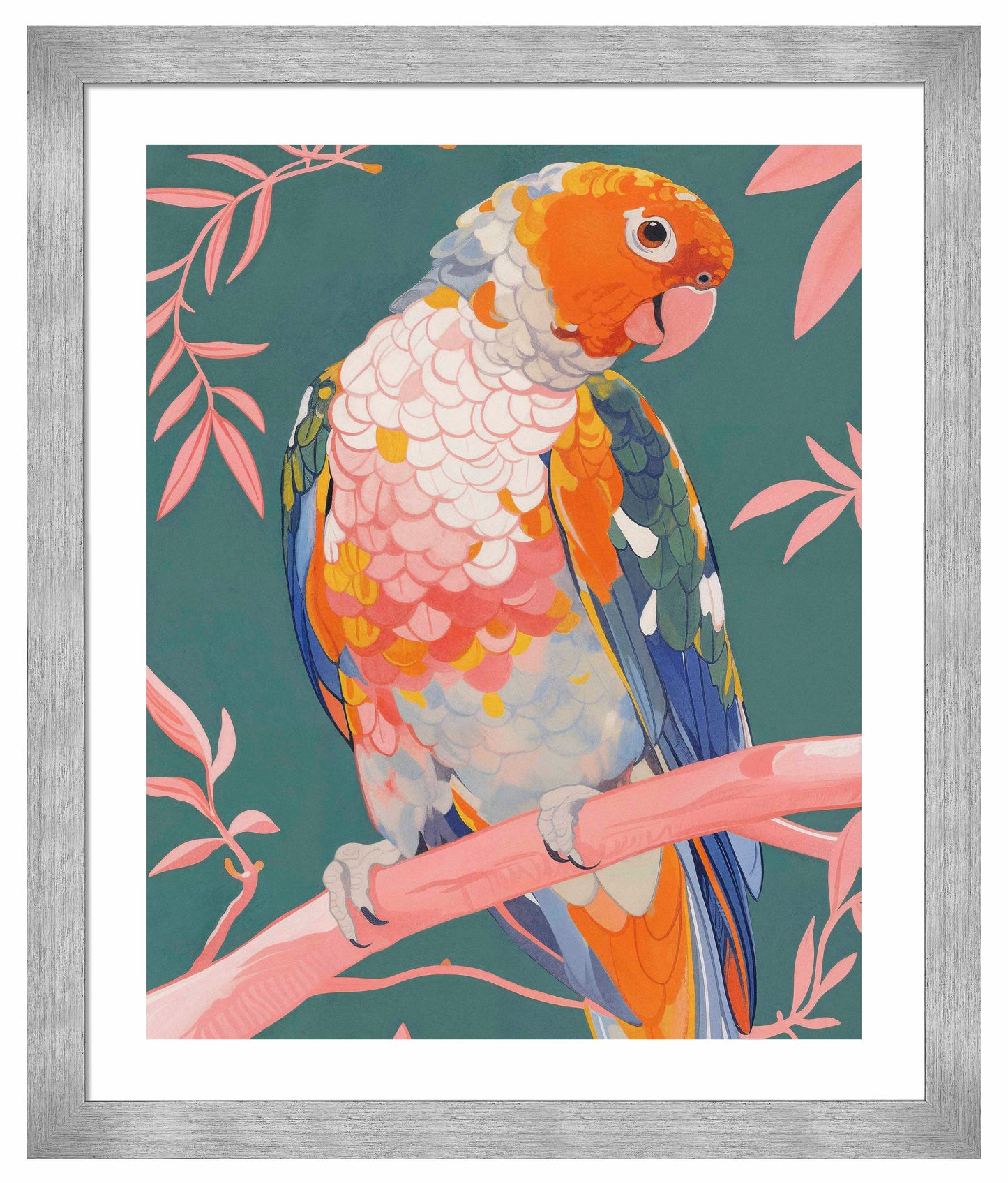 Prismatic Perch - Sun Conure in Dreamy Grove - Art Prints