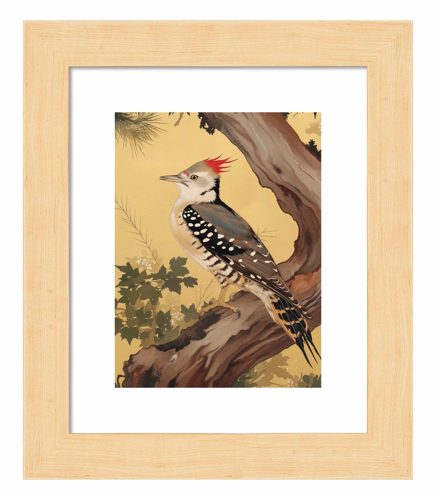 Echoes of the Forest - Woodpecker in Pine Haven - Art Prints