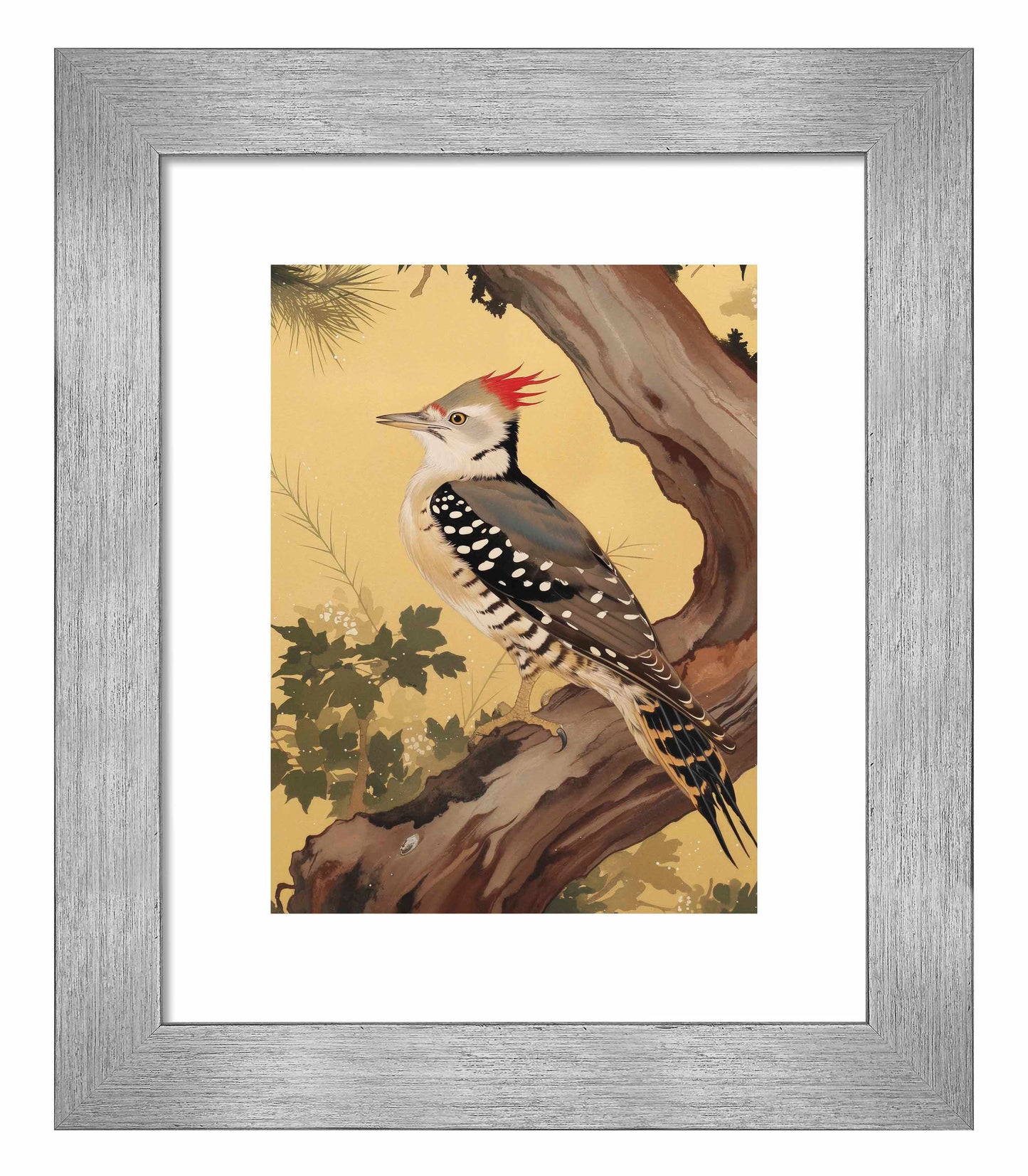 Echoes of the Forest - Woodpecker in Pine Haven - Art Prints