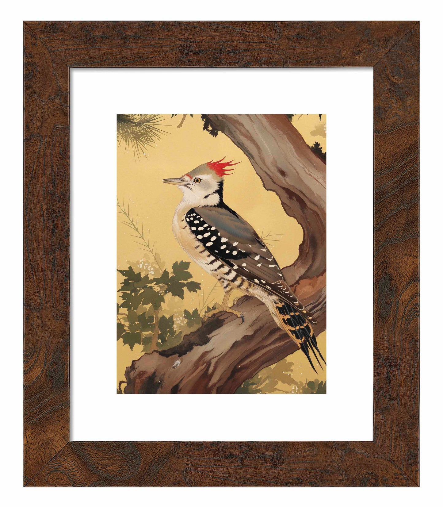 Echoes of the Forest - Woodpecker in Pine Haven - Art Prints