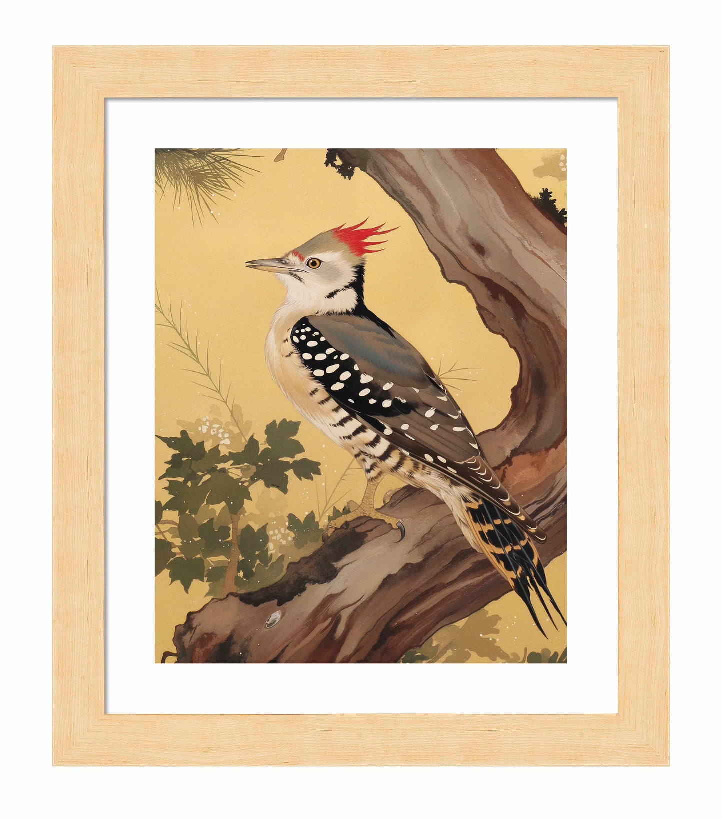 Echoes of the Forest - Woodpecker in Pine Haven - Art Prints