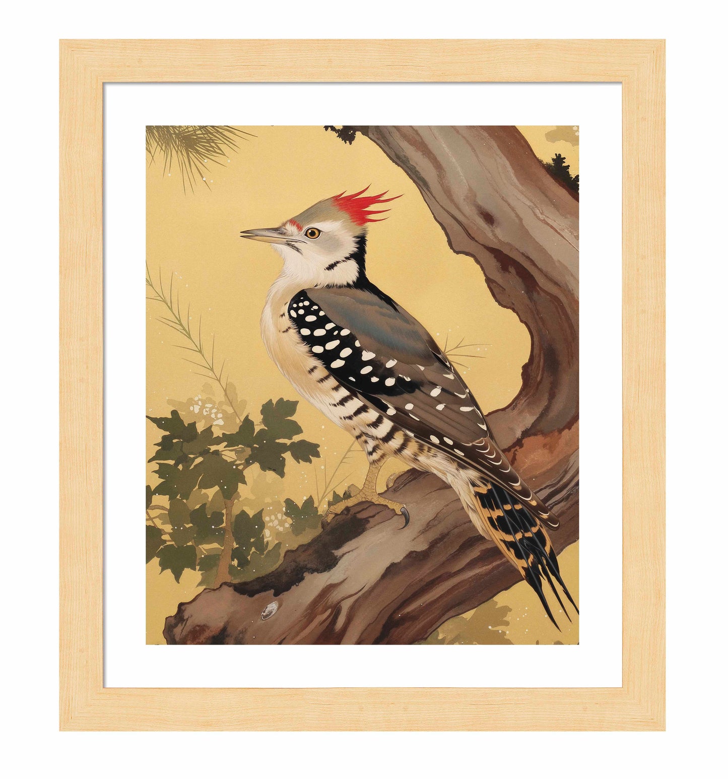 Echoes of the Forest - Woodpecker in Pine Haven - Art Prints