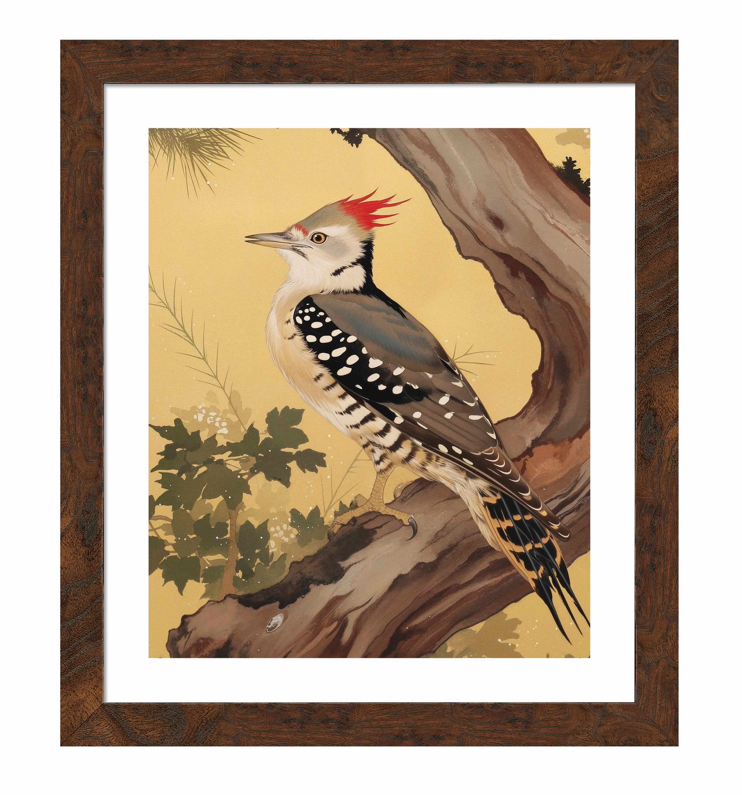 Echoes of the Forest - Woodpecker in Pine Haven - Art Prints