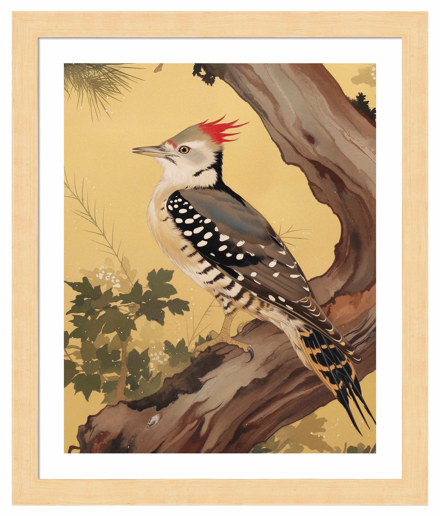 Echoes of the Forest - Woodpecker in Pine Haven - Art Prints