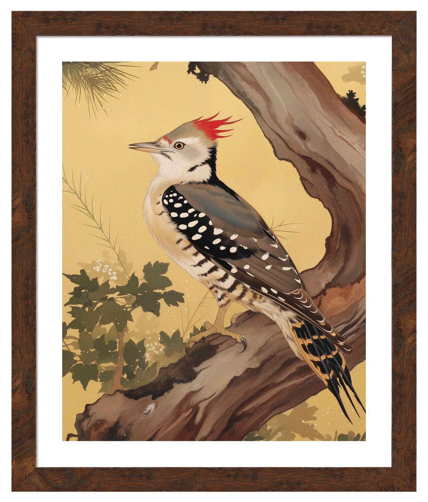 Echoes of the Forest - Woodpecker in Pine Haven - Art Prints