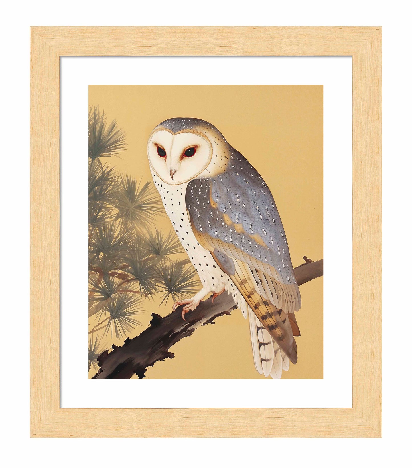 Nocturnal Whisper - Barn Owl in Pine Glade - Art Prints