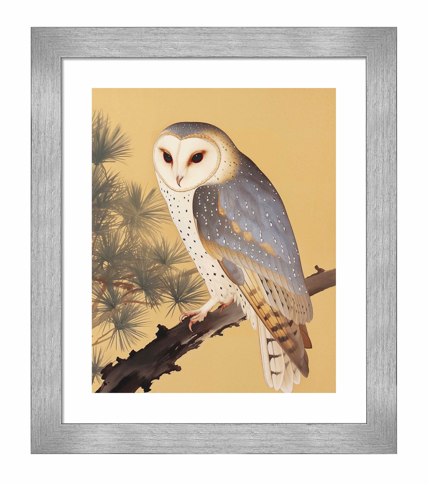 Nocturnal Whisper - Barn Owl in Pine Glade - Art Prints