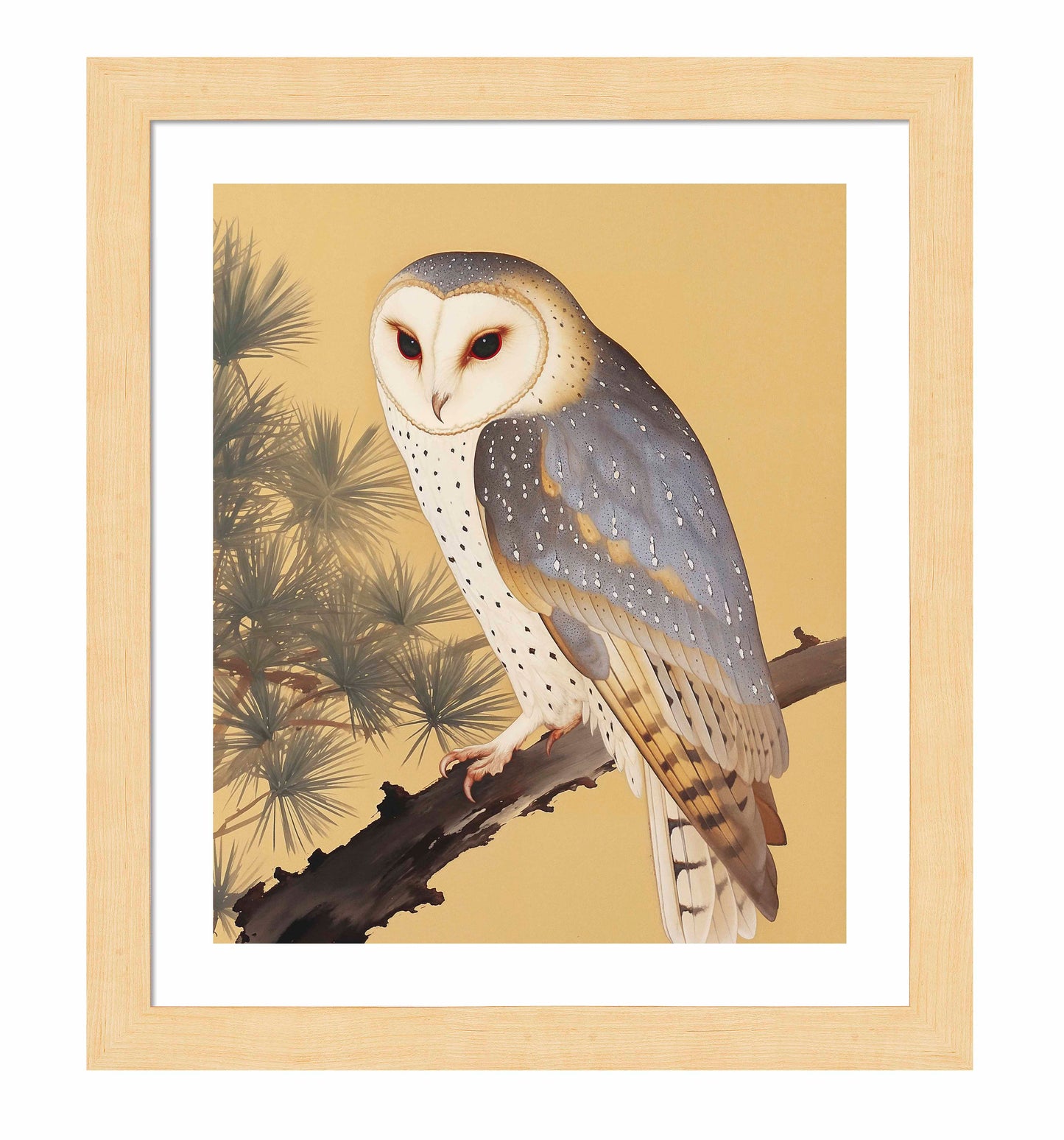 Nocturnal Whisper - Barn Owl in Pine Glade - Art Prints