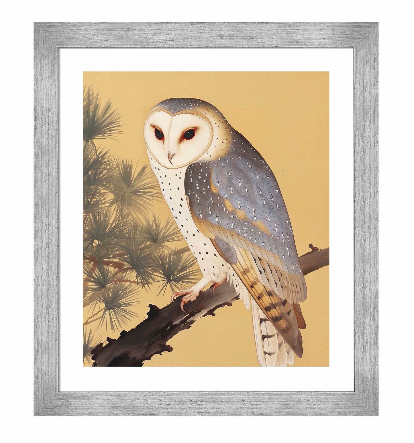 Nocturnal Whisper - Barn Owl in Pine Glade - Art Prints