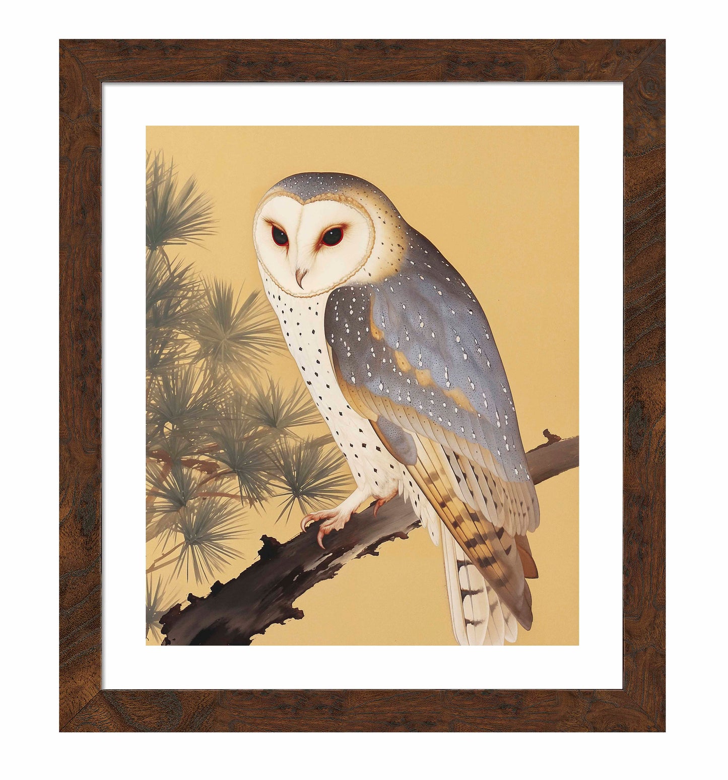 Nocturnal Whisper - Barn Owl in Pine Glade - Art Prints