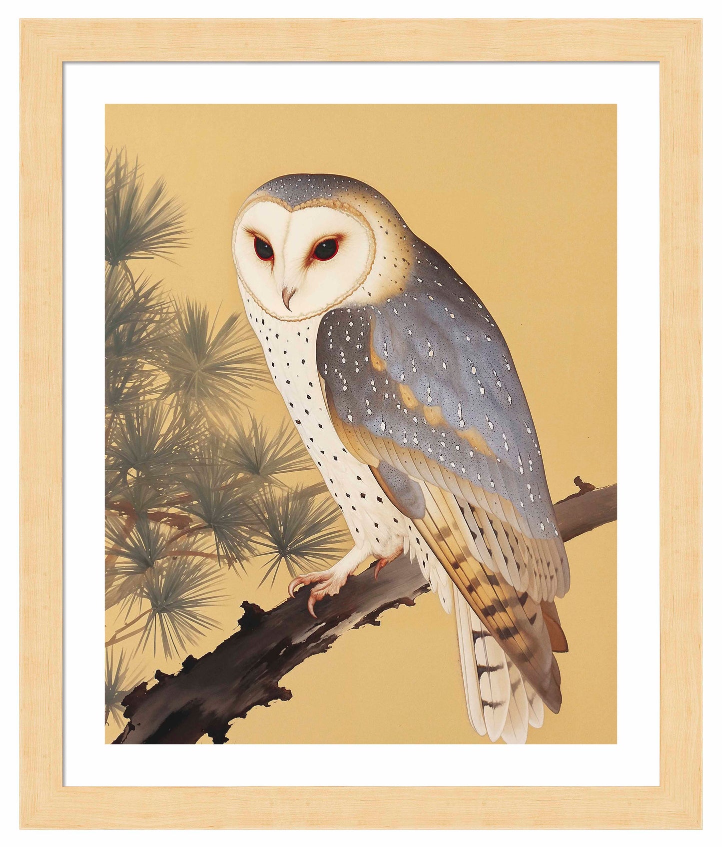 Nocturnal Whisper - Barn Owl in Pine Glade - Art Prints