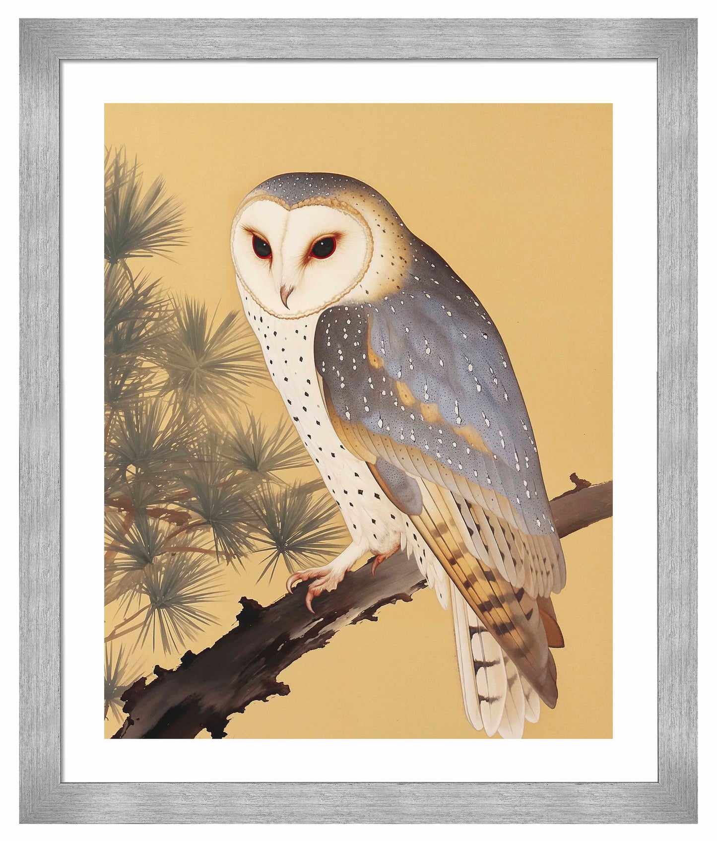 Nocturnal Whisper - Barn Owl in Pine Glade - Art Prints