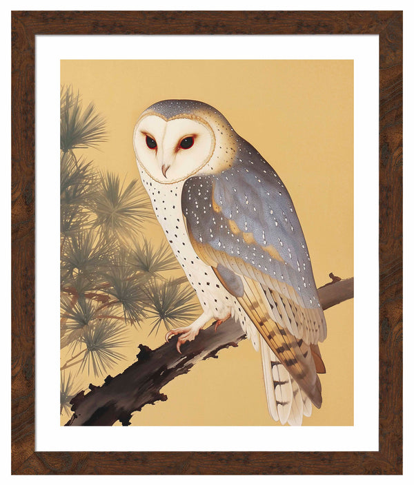 Nocturnal Whisper - Barn Owl in Pine Glade - Art Prints
