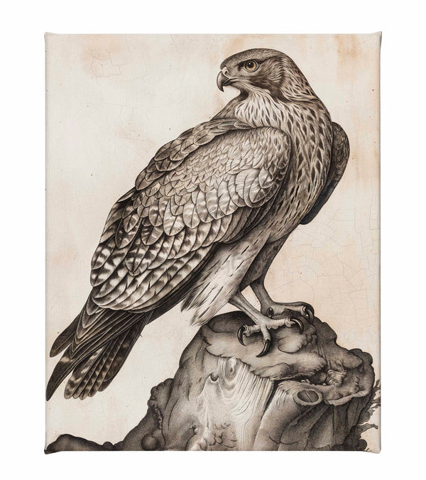 Majestic Sentinel - Hawk - Gallery Wrapped Canvas