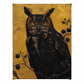 Golden Gaze - Great Horned Owl Among Berries - Gallery Wrapped Canvas