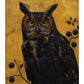 Golden Gaze - Great Horned Owl Among Berries - Gallery Wrapped Canvas