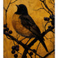 Golden Twilight - Warbler Among Berries - Gallery Wrapped Canvas