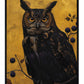 Golden Gaze - Great Horned Owl Among Berries - Gallery Wrapped Canvas