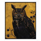 Golden Gaze - Great Horned Owl Among Berries - Gallery Wrapped Canvas