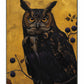 Golden Gaze - Great Horned Owl Among Berries - Gallery Wrapped Canvas