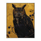 Golden Gaze - Great Horned Owl Among Berries - Gallery Wrapped Canvas