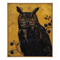 Golden Gaze - Great Horned Owl Among Berries - Gallery Wrapped Canvas