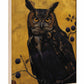 Golden Gaze - Great Horned Owl Among Berries - Gallery Wrapped Canvas