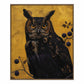 Golden Gaze - Great Horned Owl Among Berries - Gallery Wrapped Canvas
