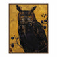 Golden Gaze - Great Horned Owl Among Berries - Gallery Wrapped Canvas