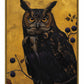 Golden Gaze - Great Horned Owl Among Berries - Gallery Wrapped Canvas