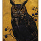 Golden Gaze - Great Horned Owl Among Berries - Gallery Wrapped Canvas