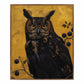 Golden Gaze - Great Horned Owl Among Berries - Gallery Wrapped Canvas